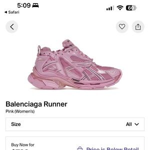 Balenciaga Runner Sneakers in Pink
